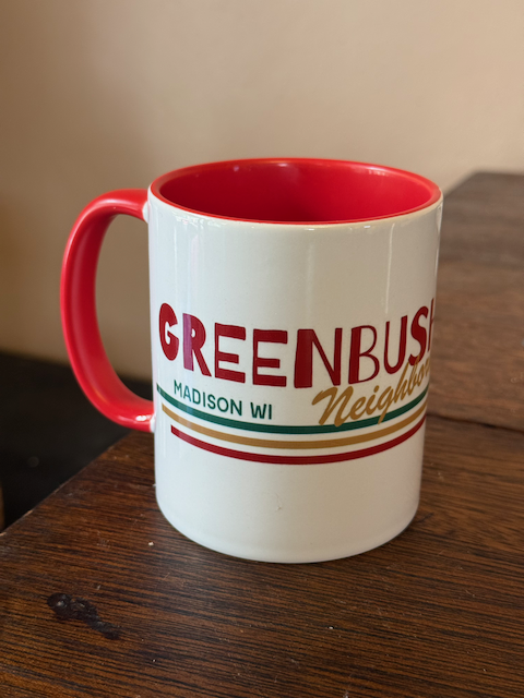 Red Mug with the Greenbush logo